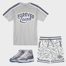 Load image into Gallery viewer, Forever Laced Short Set to match Retro Jordan 11 Cool Grey
