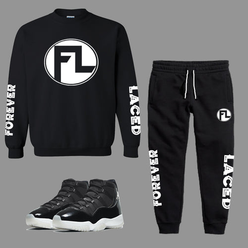 Forever Laced FL Crewneck Sweatsuit to match Retro Jordan 11 Jubilee 25th Anniversary