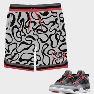 Forever Laced Shorts to match Retro Jordan 4 Infrared
