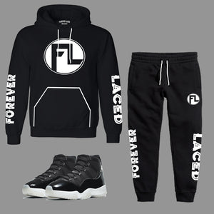 Forever Laced FL Hooded Sweatsuit to match Retro Jordan 11 Jubilee 25th Anniversary