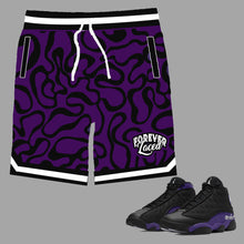 Load image into Gallery viewer, Forever Laced Shorts to match Retro Jordan 13 Purple Court
