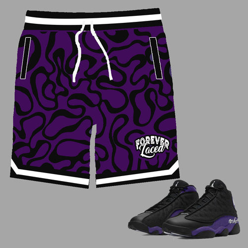 Forever Laced Shorts to match Retro Jordan 13 Purple Court