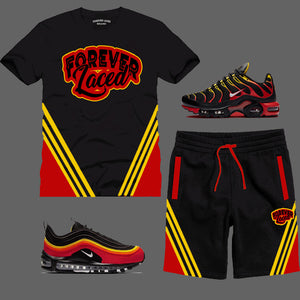 Forever Laced Short Set to match Air Max Chili Red Sneakers