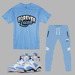 Forever Laced Outfit 1 to match Retro Jordan 6 UNC sneakers