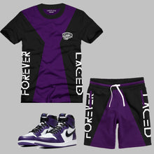 Load image into Gallery viewer, Forever Laced Short Set to match Retro Jordan 1 Purple Court