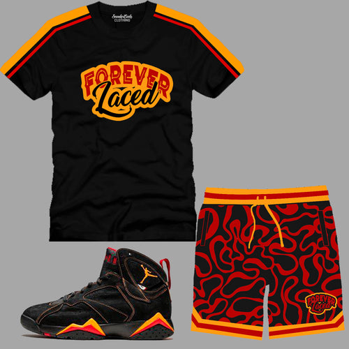 Forever Laced Retro Short Set to match Retro Jordan 7 Citrus