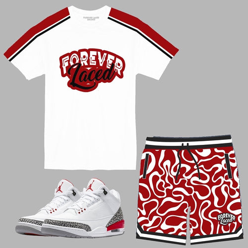 Forever Laced Short Set to match Retro Jordan 3 Katrina