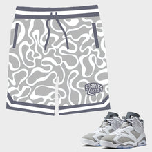 Load image into Gallery viewer, Forever Laced Shorts to match Retro Jordan 6 Cool Grey sneakers