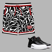 Load image into Gallery viewer, Forever Laced Shorts to match Retro Jordan 12 Playoffs
