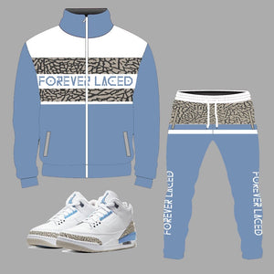 Forever Laced Tracksuit to match Retro Jordan 3 UNC