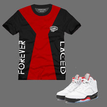 Load image into Gallery viewer, Forever Laced T-Shirt to match Retro Jordan 5 Fire Red