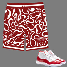 Load image into Gallery viewer, Forever Laced Shorts to match Retro Jordan 11 Cherry