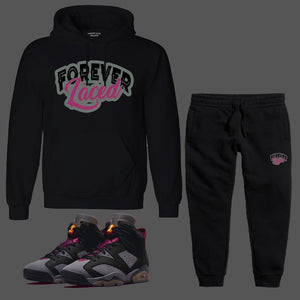 Forever Laced Hooded Sweatsuit to match Retro Jordan 6 Bordeaux