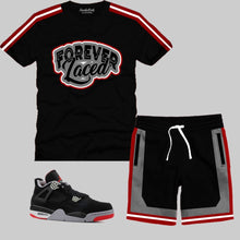 Load image into Gallery viewer, Forever Laced Short Set to match Retro Jordan 4 Bred