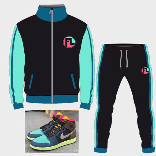 Forever Laced FL Tracksuit to match Retro Jordan 1 Bio Hack sneakers