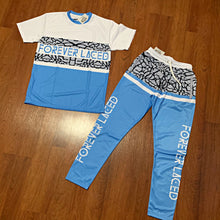 Load image into Gallery viewer, Forever Laced T-Shirt Set to match Retro Jordan 3 UNC