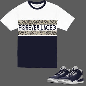 Forever Laced T-Shirt to match the Retro Jordan 3 Georgetown sneakers