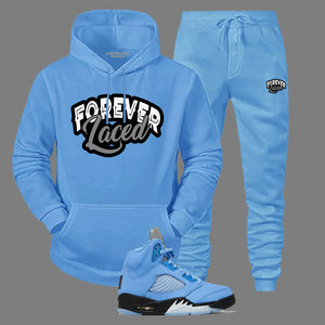 Forever Laced Sweatsuit to match Retro Jordan 5 SE UNC sneakers
