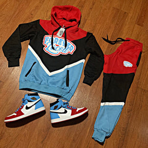 Forever Laced Hooded Sweatsuit to match Retro Jordan 1 Fearless Sneakers