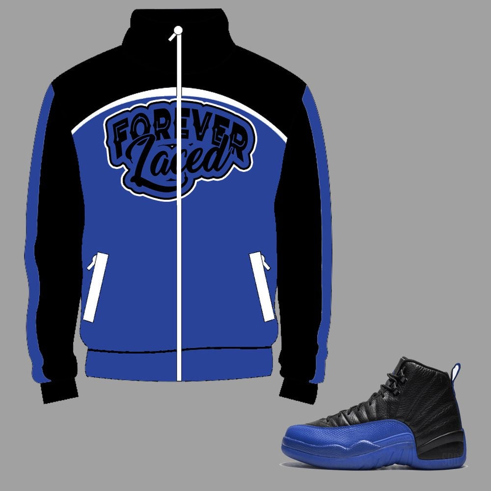 Forever Laced Active Track Jacket to match Retro Jordan 12 Game Royal