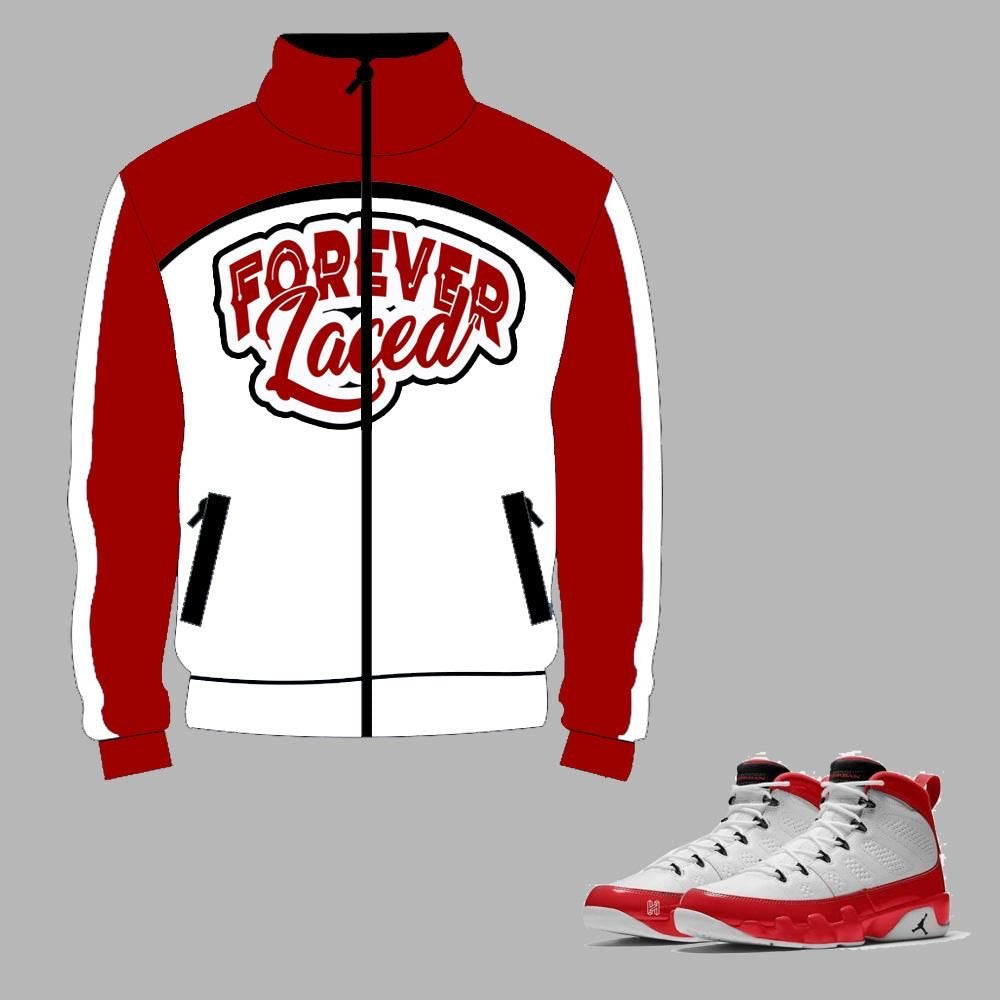Forever Laced Active Track Jacket to match Retro Jordan 10 Gym Red