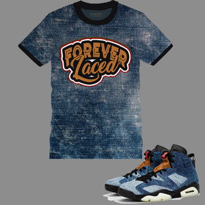 Forever Laced T-Shirt to match Retro Jordan 6 Washed Denim